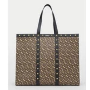 Burberry Monogram Print E-canvas Tote Bag